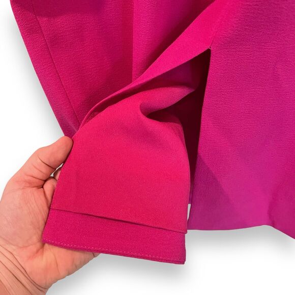 NWT Dress The Population Nicole Sheath Cocktail Midi Dress Size L Bright Fuchsia - Picture 10 of 10